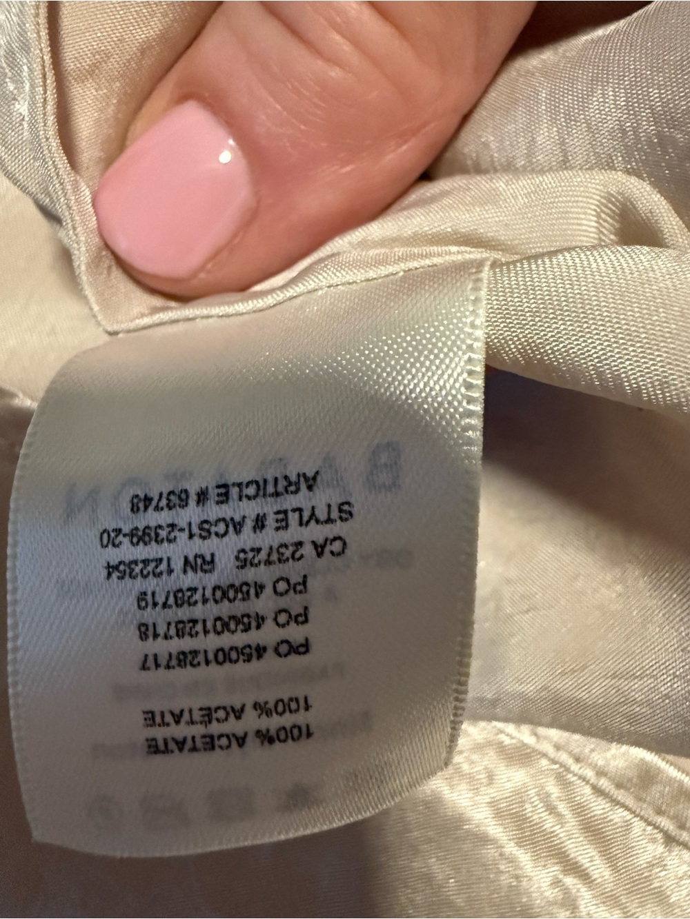 Babaton Aritzia Satin Cami Tank Top Champagne Beige Silky Minimalist Size Small - Picture 5 of 6